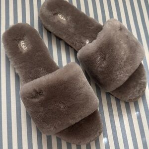 UGG Women's Plush Tan Slippers